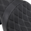 DRAG SPECIALTIES SEATS Predator 2-Up Seat - Double Diamond - Silver Stitching - FL '08-'23 0801-1271