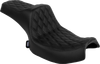 DRAG SPECIALTIES SEATS Predator III 2-Up Seat - Vinyl - Double Diamond - Black Stitch - Chieftain '25/Challenger '20-'25 4720B