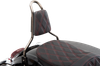 DRAG SPECIALTIES SEATS Tapered Backrest Pad - Double Diamond - Red Stitch 0822-0451