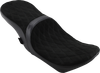 DRAG SPECIALTIES SEATS Low Touring Seat - Vinyl - Faux Suede Double Diamond - Yaffe Tanks - FL '08-'23 0801-1070