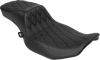 DRAG SPECIALTIES SEATS Performance Predator 2-Up Seat - Vinyl - Black Double Diamond Stitch - FLHX/FLTR '23-'24 4691B