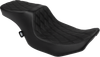 DRAG SPECIALTIES SEATS Predator 2-Up Seat - Vinyl - Double Diamond Black Stitch - w/o Backrest - FLTR/FLHX '23-'24 4692B