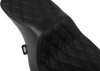 DRAG SPECIALTIES SEATS Predator 2-Up Seat - Vinyl - Double Diamond Black Stitch - w/o Backrest - FLTR/FLHX '23-'24 4692B