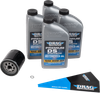 DRAG SPECIALTIES OIL Full Synthetic Oil Change Kit - 20W50 - Twin Cam - Black Filter 224379