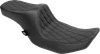 DRAG SPECIALTIES SEATS Predator III 2-Up Seat - Vinyl - Double Diamond - Black Stitching - FLT/FLH '23-'24 4690B