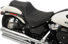 DRAG SPECIALTIES SEATS Predator III Seat - Double Diamond - Silver Stitching - FL/FX '18-'23 0802-1146