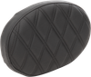 DRAG SPECIALTIES SEATS Oval Sissy Bar Pad - Double Diamond - Black Stitch - FL '99-'22 0822-0428