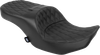 DRAG SPECIALTIES SEATS Forward Position Freedom Seat - Vinyl - Black Double Diamond Stitch - FLH/FLT '23-'25 4715B