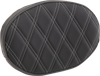 DRAG SPECIALTIES SEATS Sissy Bar Pad - Double Diamond - Silver - Oval - 2" Thick 0822-0447