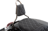 DRAG SPECIALTIES SEATS Tapered Backrest Pad - Double Diamond - Silver Stitch 0822-0450