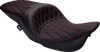 DRAG SPECIALTIES SEATS Freedom Seat - Vinyl - Double Diamond Red Stitch - FLH '97-'07 08011507-4676D
