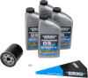 DRAG SPECIALTIES OIL Full Synthetic Oil Change Kit - 20W50 - EVO/XL - Black Filter 224377