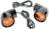 DRAG SPECIALTIES Bullet Turn Signal Lights - Front - Gloss Black - Harley-Davidson 12-0224GB-2