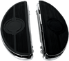 DRAG SPECIALTIES Half-Moon Floorboard - w/ Vibration Inserts - Chrome - FL 17-0418N