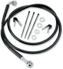 DRAG SPECIALTIES Brake Line - Front - Black - +4" 640115-4BLK