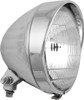 5.75" Headlight Bottom Mount Chrome Grooved W/ Visor