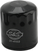 S&S CYCLE Oil Filter - Black 31-4103A