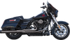 S&S CYCLE 2-into-1 Lava Chrome Sidewinder® Exhaust System - Race Only 550-1087