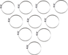 PARTS UNLIMITED Hose Clamps - Embossed - 60-80 mm - 10 Pack T03-6260-10