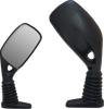 PARTS UNLIMITED Mirrors - Side View - Rectangular - Black - Pair 97040