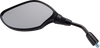 PARTS UNLIMITED Mirror - Side View - Oval - Black - Left 96008