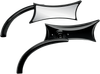 ARLEN NESS Mirror - Micro - Four-Point - Side View - Rectangle - Black - Right 13-419