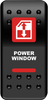 MOOSE OFFROAD Rocker Switch - Power Window - Red WIN-PWR-R