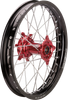 MOOSE OFFROAD Wheel Assembly - SX-1 - Complete - Rear - Black Wheel/Red Hub - 18x2.15 - Honda CR/CRF HR13-21518-BKRD