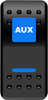 MOOSE OFFROAD Rocker Switch - Auxilary Power - Blue AUX-PWR