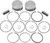 JE PISTONS Piston Kit - 4.08" Bore - +0.143" Oversize - 107" M8 370244