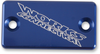 WORKS CONNECTION Anodized Billet Aluminum Front Brake Reservoir Cover - Blue 21-030
