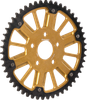 SUPERSPROX Stealth Rear Sprocket - 49 Tooth - Black/Gold - Big Twin/Sportster RST-7080:49-GLD