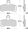 SBS Sintered Brake Pads - Harley-Davidson 853H.HS