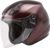 Of 17 Open Face Helmet Wine Red Xl
