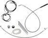 FAT BAGGERS INC. EZ Install Kit - 13"/14" Handlebars - Upper Clutch - Braided Stainless Steel/Chrome 149014-C