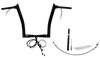 FAT BAGGERS INC. EZ Install Wired 1-1/2" Pointed Top Handlebar Kit - 14" - Black 812914-B