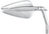 PERFORMANCE MACHINE (PM) Mirror - Vision - Arrow XL - Side View - Triangle - Chrome - Left/Right 0064-2032-CH