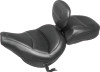 Mustang 18-21 Harley Heritage Classic Standard Deluxe Touring Solo Seat w/Driver Backrest - Black