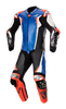 ALPINESTARS Racing Absolute v2 1-Piece Leather Suit - Metallic Blue/Black/White/Red Fluo - US 44 / EU 54 3156323718354