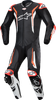 ALPINESTARS GP Tech v5 1-Piece Leather Suit - Black/White/Red Fluo - US 42 / EU 52 3150226-1231-52
