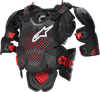 ALPINESTARS A-10 v2 Full Roost Guard - Black/Red - XL/2XL 6700523-1431XL2