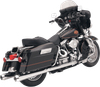 BASSANI XHAUST Megaphone Slip-On Mufflers - Chrome/Polished - Tapered - Standard Baffle FLH-517