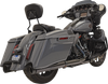 BASSANI XHAUST DNT Straight Can Mufflers for M8 CVO - Chrome/Black 1F73DNT5