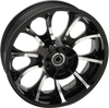 COASTAL MOTO Rear Wheel - Largo 3D - Single Disc/with or without ABS - Black Cut - 18x7 3D-LAR187BC-TRK