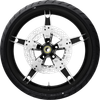 COASTAL MOTO Daytona Front Wheel - Black Cut (21") | Rotor (11.8) | Dunlop AE Tire (130/60B21) PKG2-DAY213BC-ABST