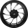 COASTAL MOTO Wheel - Hurricane 3D - Rear Left - Black/Chrome - 18" - Trike 3D-HURL-187T-BC