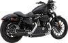 COBRA 3" Slashcut Slip-On Mufflers - Black - '04-'13 XL 6030RB