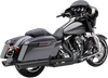 COBRA 909 Twin Slip-On Mufflers - 4"- Raven Black - '95-'16 Bagger 6106RB