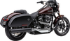 COBRA 909 Twins Slip-On Muffler - FLSB - Black 6520B