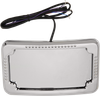 CYCLE VISIONS License Plate Frame - Slick Signals - Curved - LED - Red - Chrome CV-4640